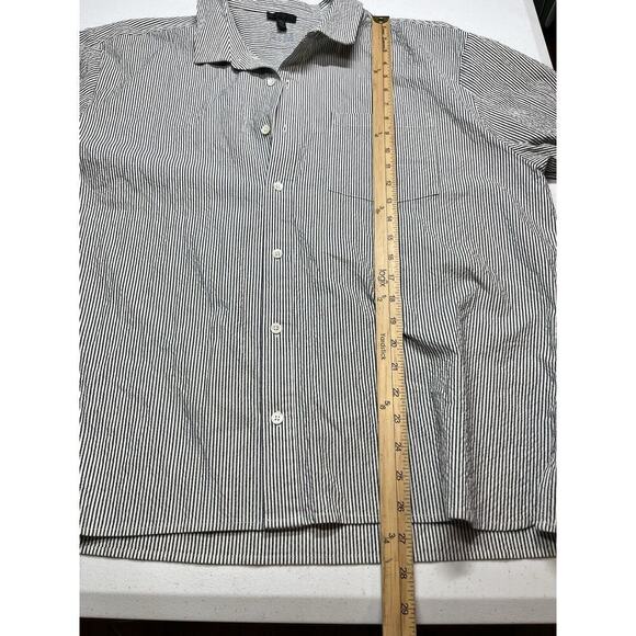 ATM Anthony Thomas Melillo Striped Short Sleeve Button-Down Shirt XXL - Picture 4 of 6